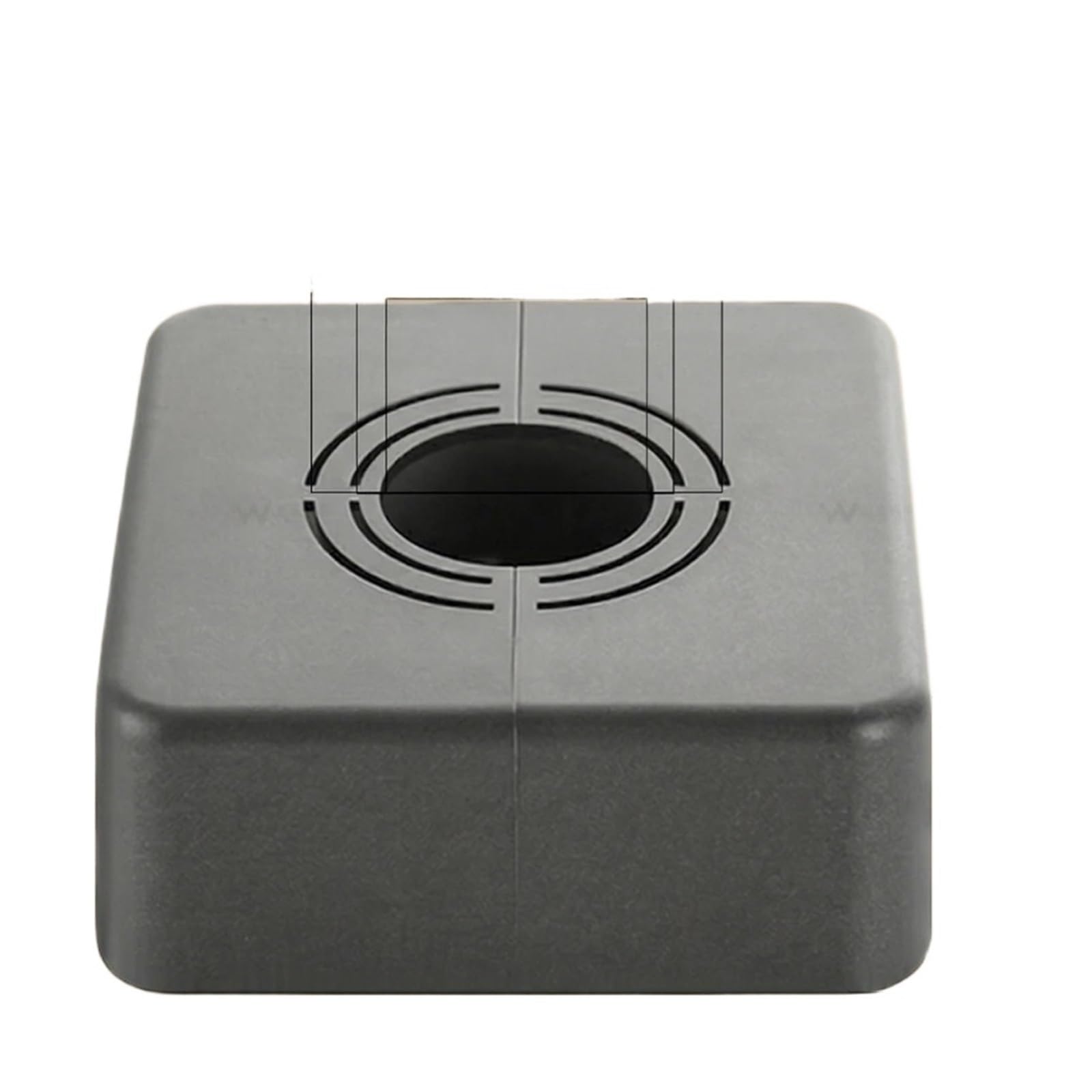 Dasjkdi Gunmetal Grey 25Mm 6Pcs Square Thickened Faucet Pipe Hole Decorative Cover Adjustable Split Wall Flange For Wall Holes(Gunmetal Grey 25Mm)