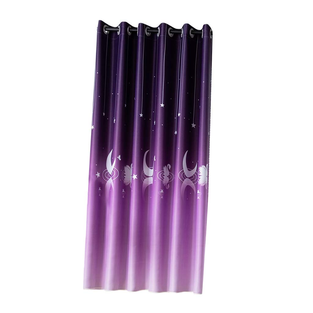 Rideau occultant pour salon élimine reflets lumière motif cygne violet