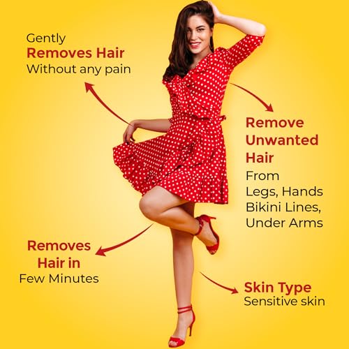 Image of Ikin Papaya Hair Remover Cream For Sensitive Skin - Bikini Hair Removal Cream For Women & Girls Pack of 4 (60gm X 4)