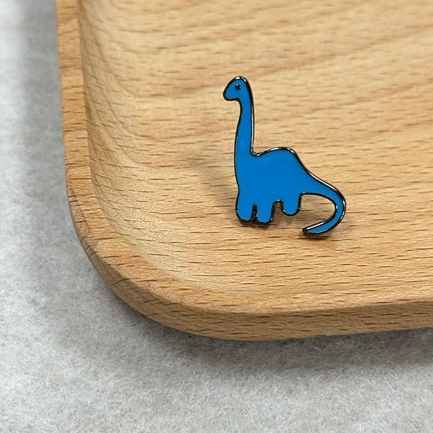 Image of KILIPOL Blue Dinosaur Enamel Pin Cartoon Animal Brooches Badge Funny Enamel Lapel Pin Clothes Bag Backpacks Lapel Badge Brooch Pn
