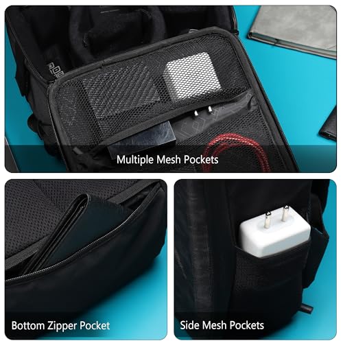 Image of GadgetBite Camera Bag Hardshell Water Resistant Professional Camera Backpack with Rain Cover Customizable Shockproof Lens Pockets for DSLR Lenses Go Pro Canon Nikon Sony Cameras Accessories