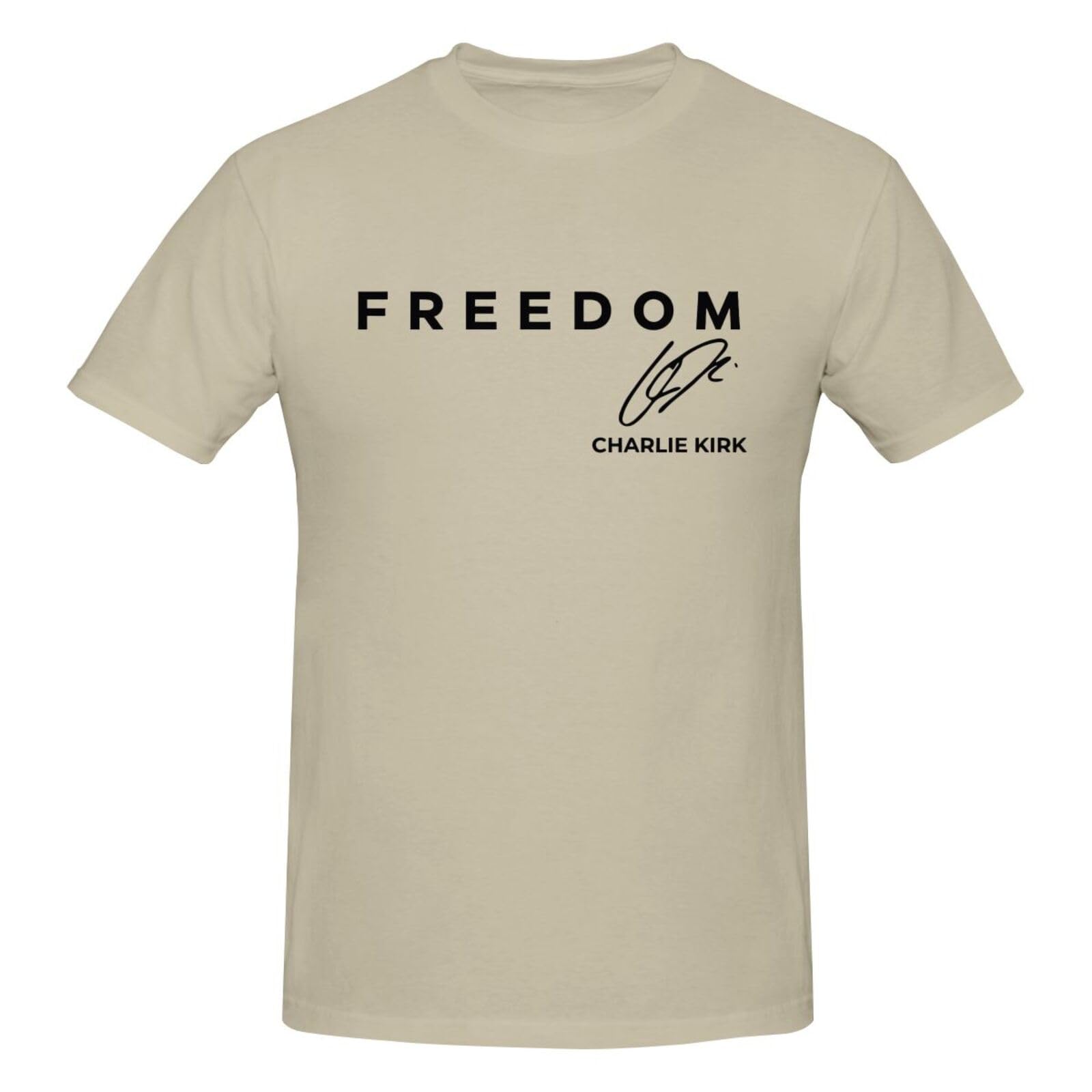 GQWJKSZ A True Patriot, Charlie Kirk. R.I.P. Charlie. 1993 T-Shirt Men's Short Sleeve Crew Neck Cotton Shirt