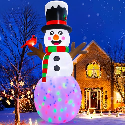 AerWo 360cm Aufblasbare Weihnachtsdeko, Schneemann deko außen...