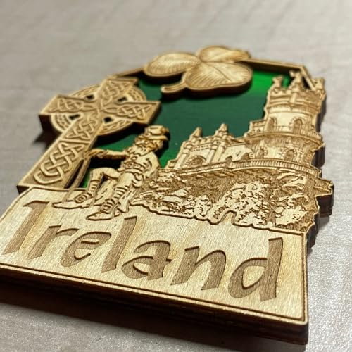 Imán decorativo rectangular de recuerdo de Irlanda miniatura 4