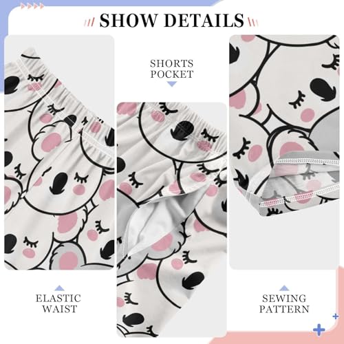 Koala Family Boys Long Pants Soft Trousers Elastic Waist Kids Lounge Bottoms with Pockets S-XL4