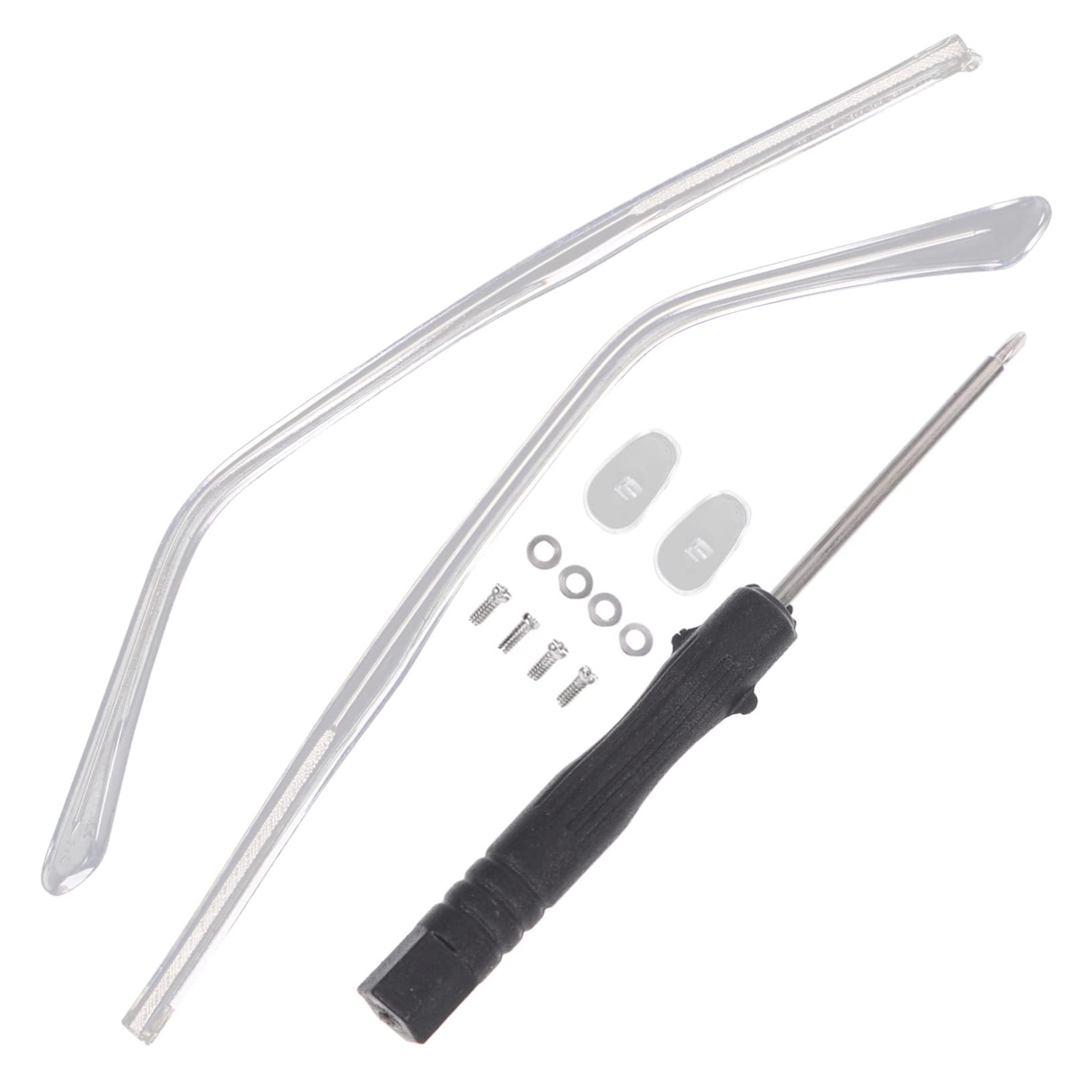 MUCKLILY 1 Pair Universal Glasses Replacement Temples Metal Arms for Eyewear White Glasses Parts Arms