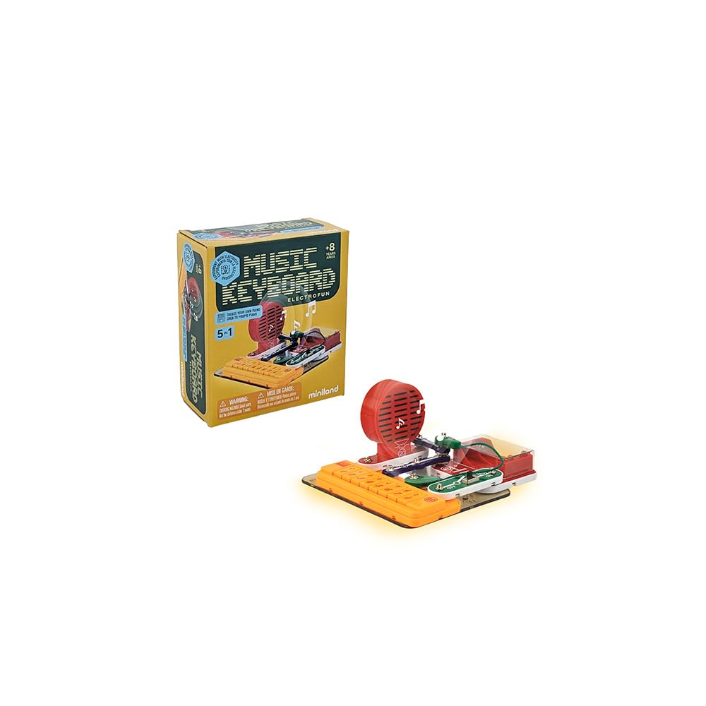 Miniland, Electrofun: Music Keyboard, STEM Game to Build Your Own Musical Keyboard, Stimulates Creativity