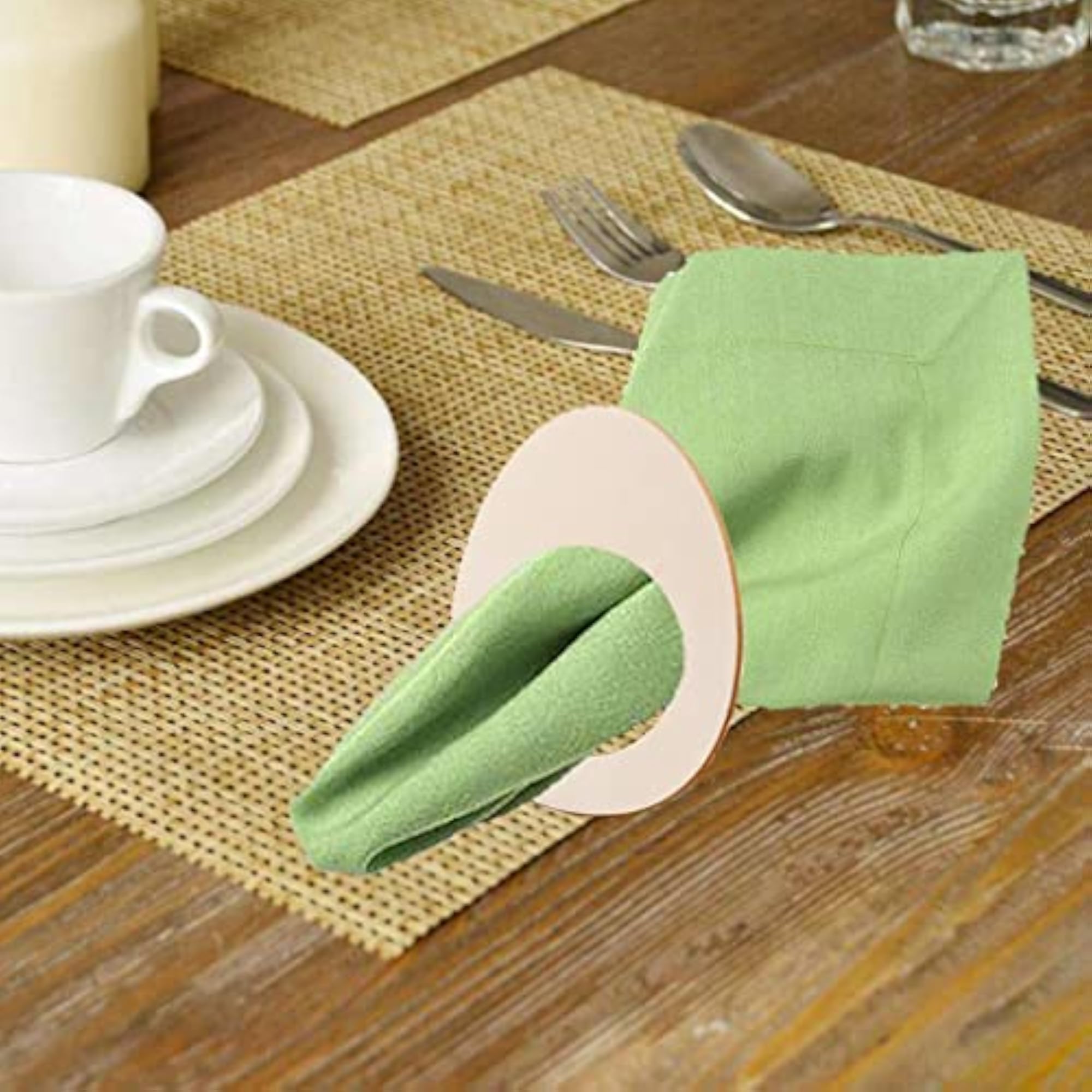 10pcs Wooden Cartoon Animal Napkin Rings Set
