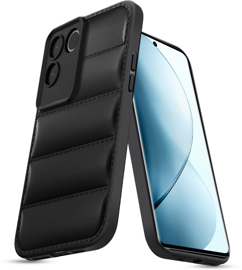 STIGON® Puffer Edition Silicone Case Cover for iQOO Z7 Pro 5G,Vivo T2 Pro 5G| Scratch Resistance Mobile Cover, Camera Protection Case Compatible with Black (B0D9FYL6DZ) Amazon Price History, Amazon Price Tracker