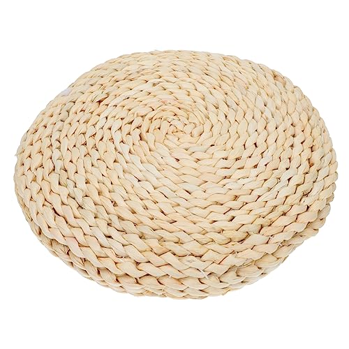 SOLUSTRE 1Pc Thickened Tatami Floor Mat Handmade Corn Husk Woven Cushion for Comfortable Yoga and Meditation for Indoor Use and Home Decor