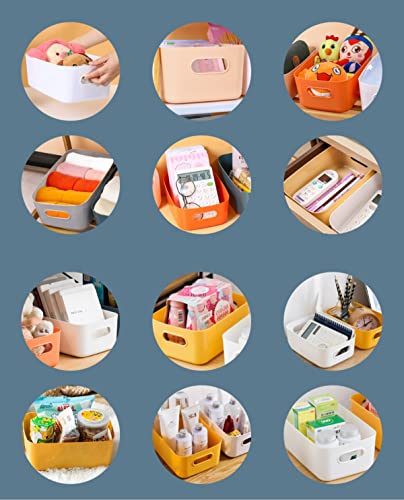 Hwtcjx 12 PCS White Plastic Storage Baskets with Handle, Rectangular Kitchen Organiser - Image 4