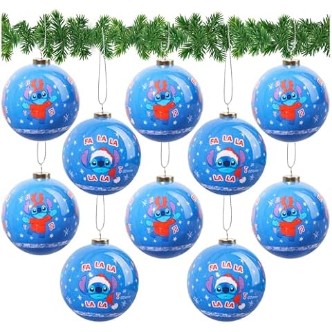 Disney Stitch Christmas Baubles Pack of 10 Cover