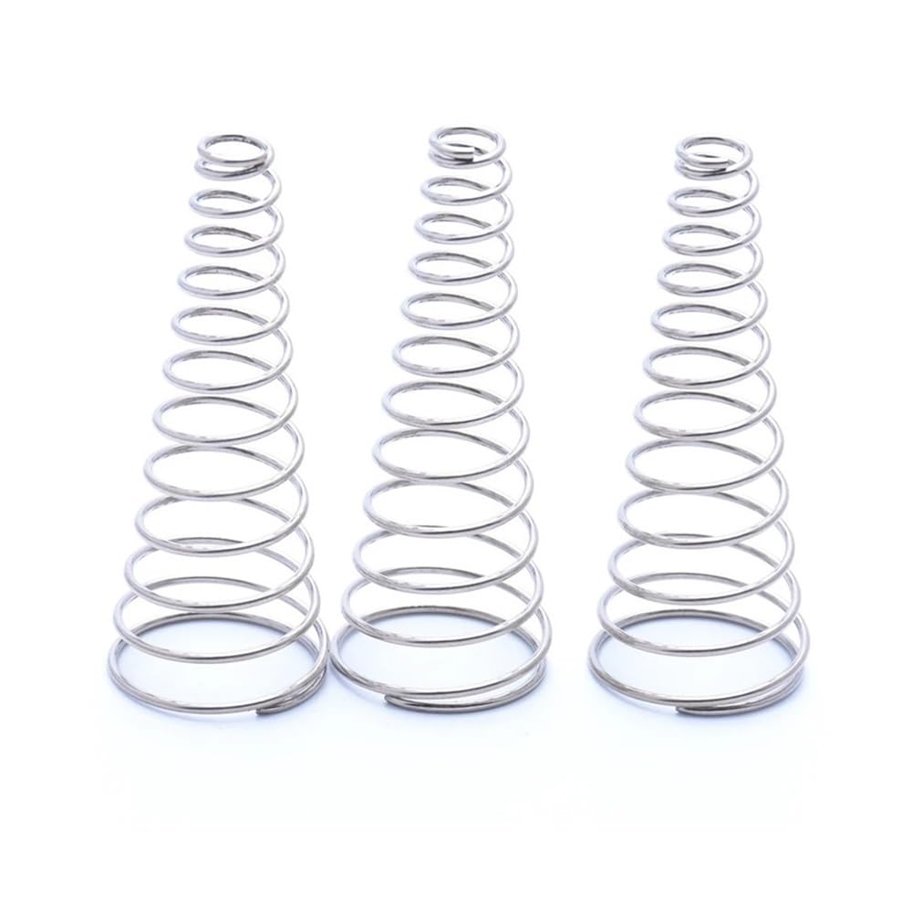 Metal Springs 10pcs 304 Stainless Steel Tower Return Springs Conical Shaped Spring WD: 0.3/0.4/0.5/0.6/0.7/0.8mm Mini Diameter: 2-12mm (Size : 10pcs 0.6 * 4.5-8.5 * 11mm)