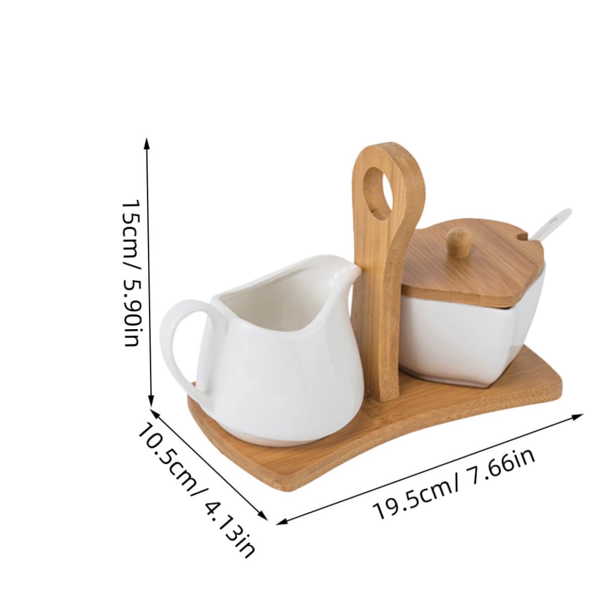 OFFSCH Ceramic Sugar Bowl Milk Jug Set Modern Sugar Container Spoon Kitchen Pots Set