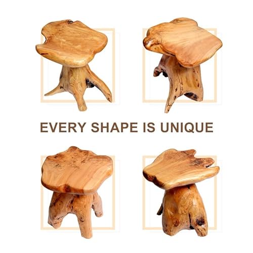 Brefhome LIVE EDGE SIDE TABLE Natural Edge Cedar Wood Tree Stump Garden Stool End Table Indoor/Outdoor,Small Wooden Mushroom Side Table thumb #3