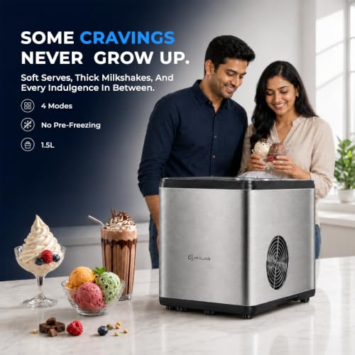 Image of KILIG Dolcina Ice Cream Maker, 4 Modes, 1.5L, LED Touch, IM-02
