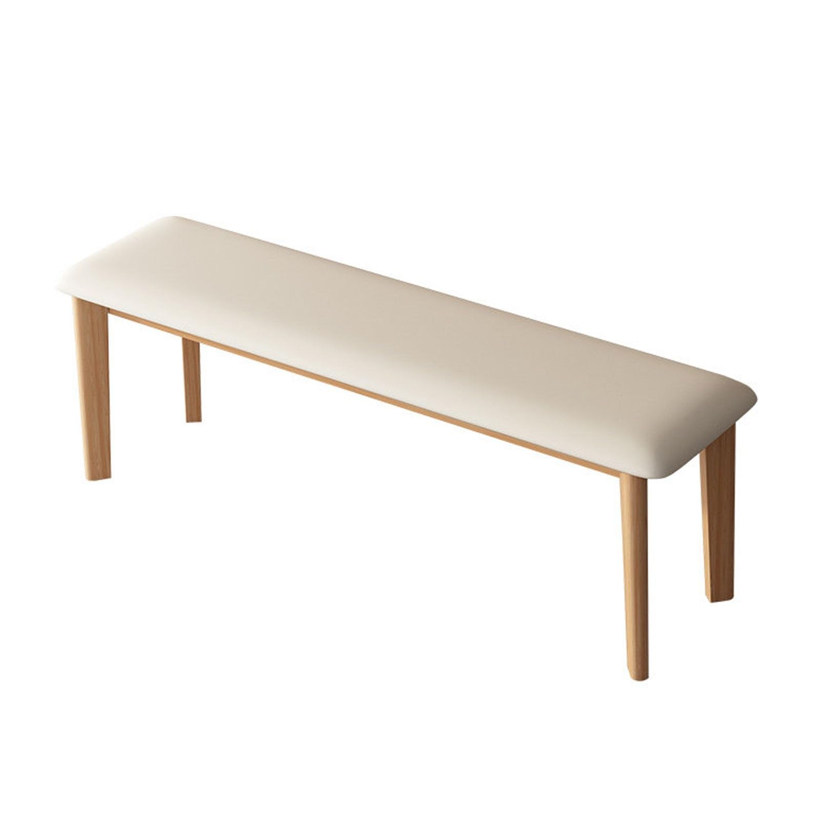 Banco de comedor tapizado de madera maciza y cojín cómodo para pasillo y dormitorio
