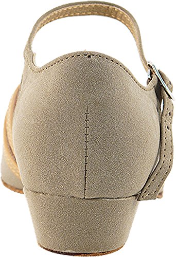 Womens Ballroom Dance Shoes Party Salsa Practice Shoes Brown Nubuck 8881Eb Comfortable - Very Fine 1" Heel 8 M Us [Bundle Of 5] #TOP4