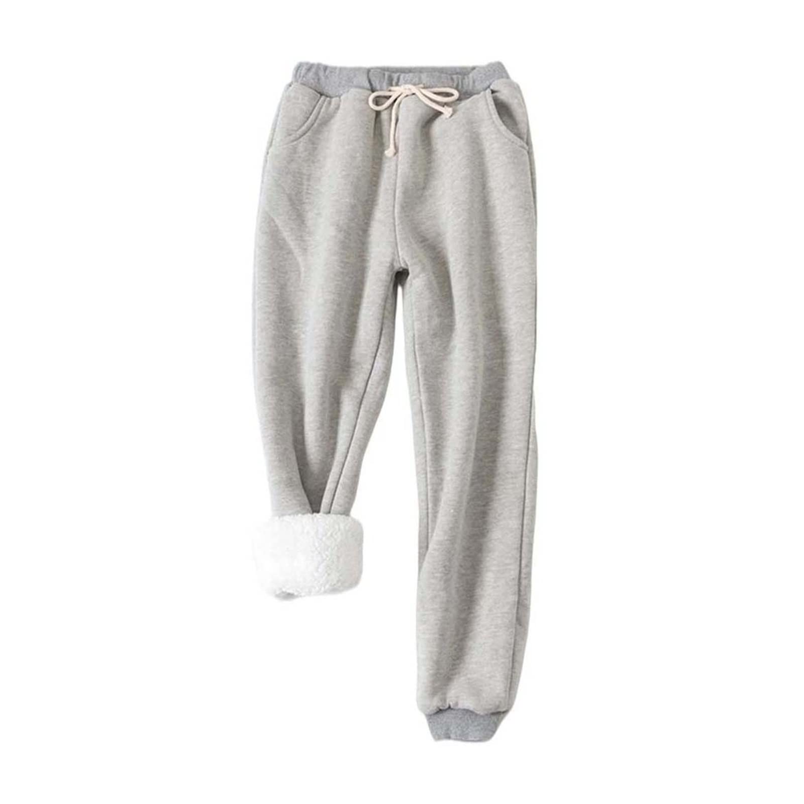 Collants Thermiques for Femmes Pantalons en Molleton for Femmes Doublé Chaud Teddy Épais Sherpa d'hiver Pantalon en Peluche Grande Taille Pantalon De Survêtement Leggings Thermiques