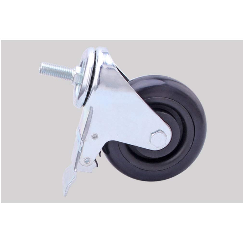Ruedas de 75 mm/100 mm/125 mm, ruedas giratorias de alta resistencia, perno M12, la carga máxima de una sola rueda es de 120 kg (264 lbs)