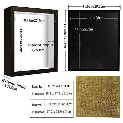 sunmeg 3D shadow Box Frame, 11x14 Deep Picture Frames Wooden Display Personalised Photo Frames Gifts for Crafts Anniversary - Image 2