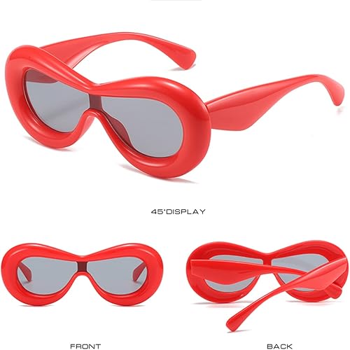 Miniatura 9 de GIFIORE Gafas de sol infladas de gran tamaño a la moda divertidas gafas de sol gafas de sol estéticas de moda estilo de diseñador