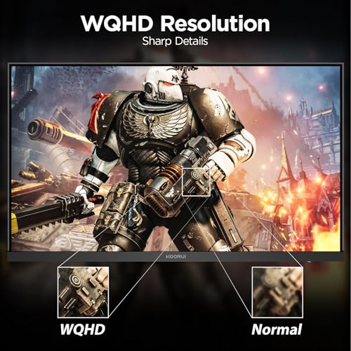 Image of KOORUI 24 inch Gaming Monitor,180Hz 1ms Fast IPS Monitor, 1440P HDR400 Display, 90% DCI-P3 Color Gamut, Adaptive Sync, Slim Frame, VESA Mountable, HDMI 2.0, DP 1.4, G2421V
