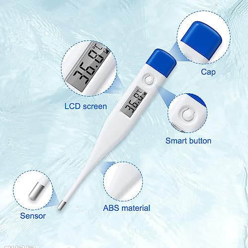 Berrcom Digital Thermometer for Adults and Kids, Oral and Underarm Thermometer for Fever with 30 Seconds Fast Reading, C/F Switchable Rectal Thermometer for Babies