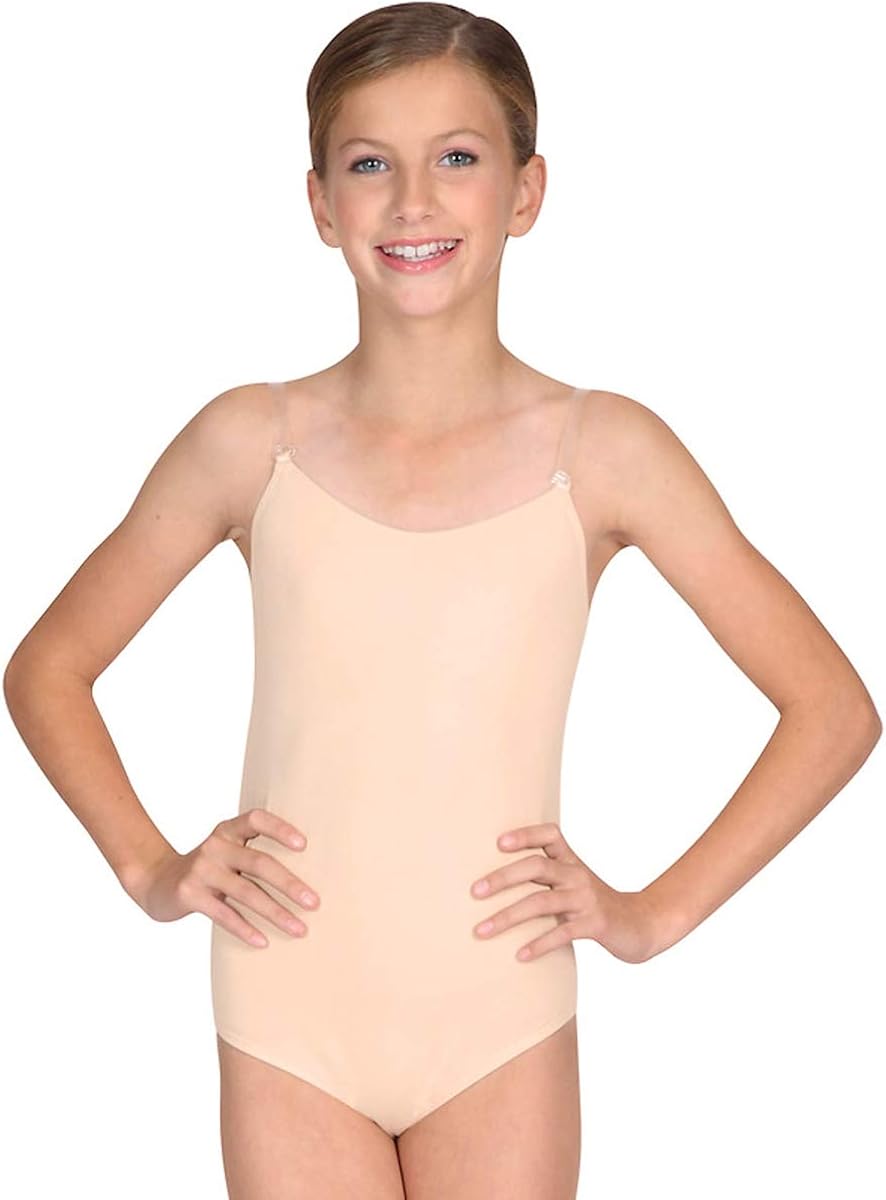 Capezio Big Girls' Over's and Under Camisole Leotard Big Girls (7-16) Large Nude
