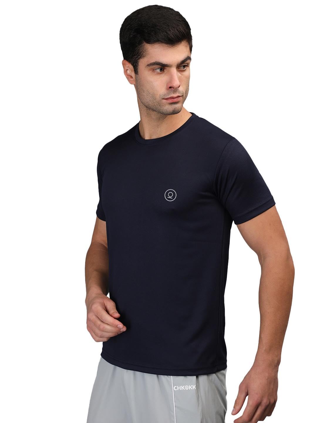 CHKOKKO Mens Solid Regular Fit Sports T-Shirt Navy Blue Size 5XL (B082F42Q1C) Amazon Price History, Amazon Price Tracker