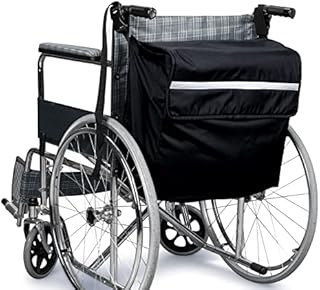 SWISSELITE Wheelchair Bag,Wheelchair Backpack Bag,Wheel Chair Storage Tote Accessory-Large Capacity with Reflective Stripe for Walker Rollator Wheelchair Transport Chair