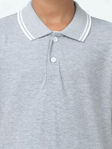 Image of Cotton Polo T-Shirt for Kids Boys Girls Half Sleeve, Regular Fit Tees for Boys Collared Casual Tshirts | Soft & Breathable Biowash Fabric | Half Sleeve