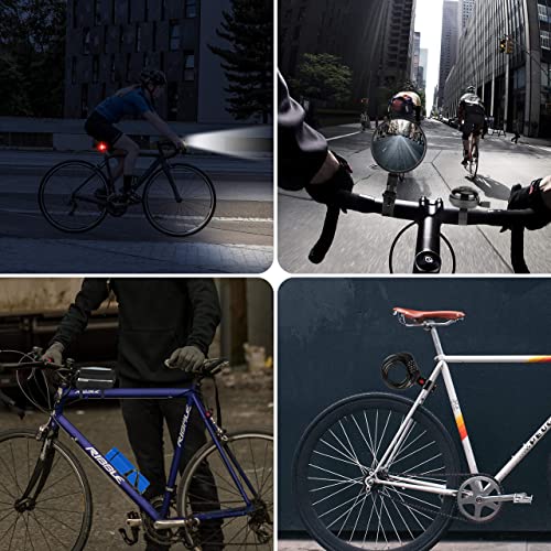 8 Pack Bicycle Accessories, Bike Light Set Usb Rechargeable, 1 Bike Water Bottle Holder, Bike Bag And 1 Bike Aluminum Bicycle Bell,Pump #TOP5