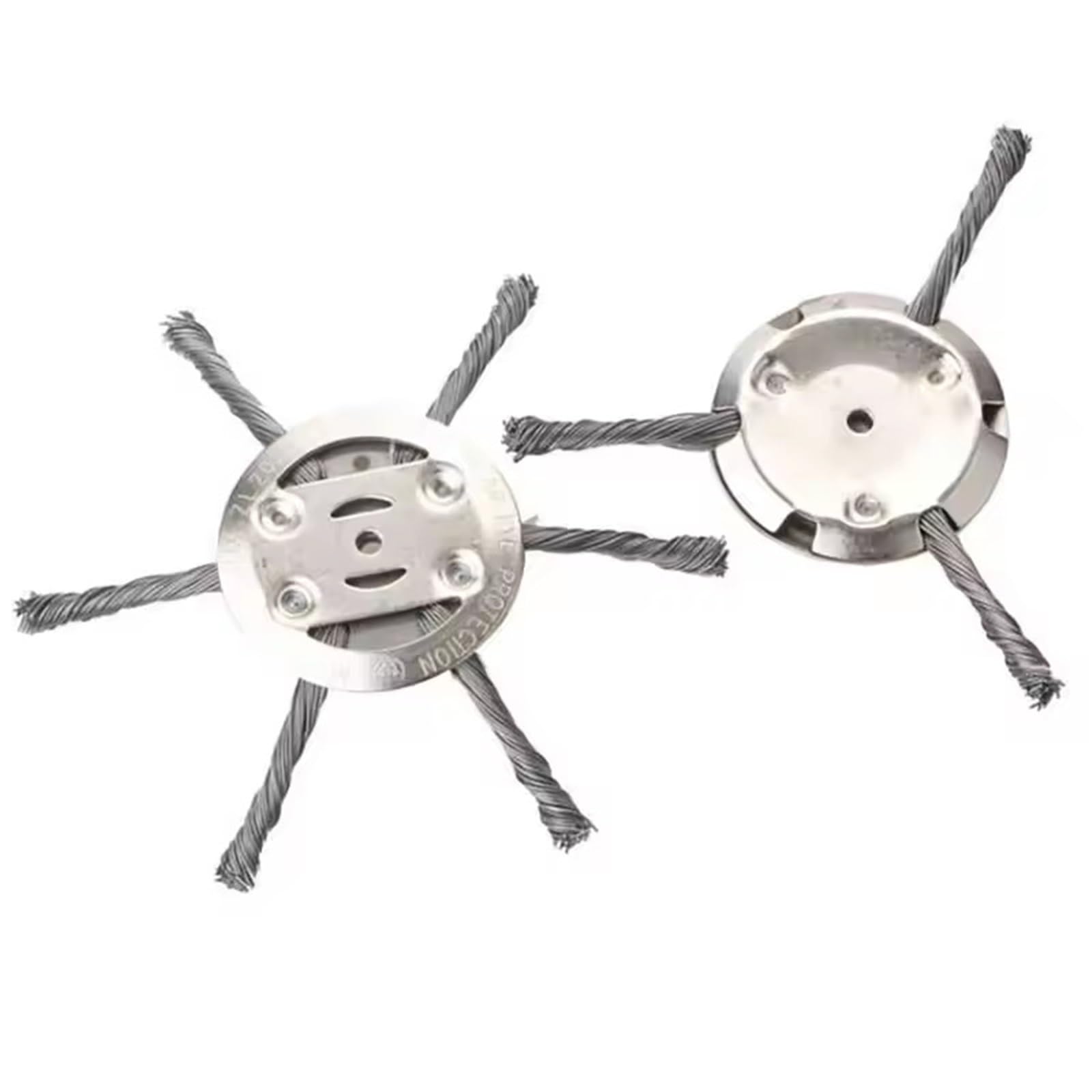 Cabezal de Cepillo Universal for malezas de 6/8 Pulgadas, Rueda de Alambre de Acero, Cabezal de Corte for césped, removedor de malezas, 1 Unidad(2pcs 6Cuetter Heads)