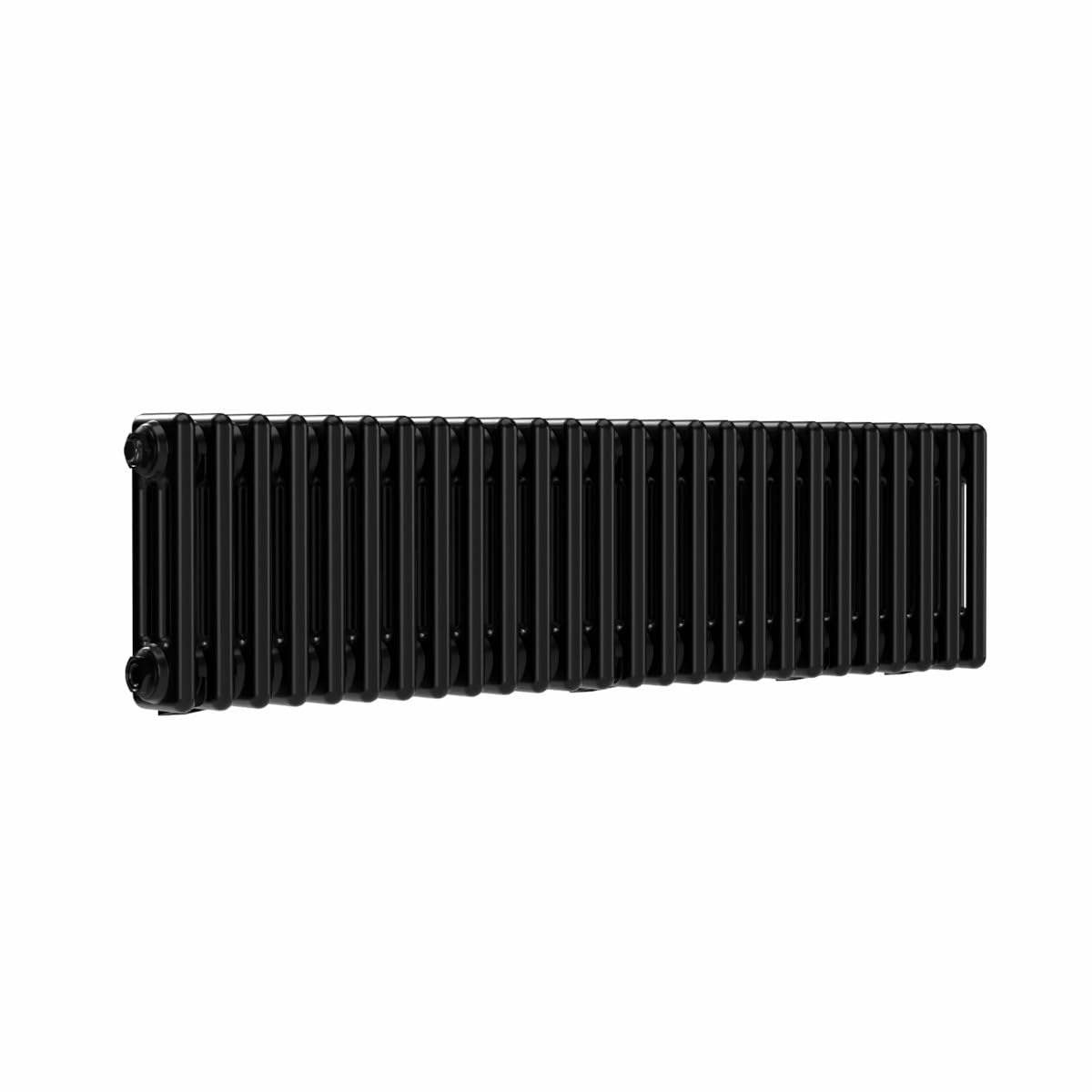 Lux Heat Black Horizontal 3 Column Traditional Radiator 300Mm (H) X 1190Mm (W)