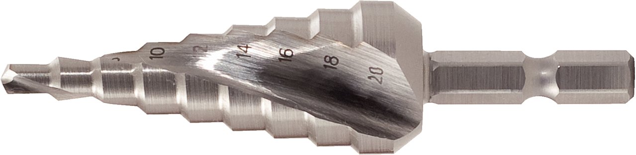 KS Tools 330.2383 1/4" Punta de broca escalonada HSS,Ø 4-30mm, 14 niveles