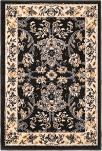 Tapete Yasmin 2'2" x 3' Negro miniatura 3