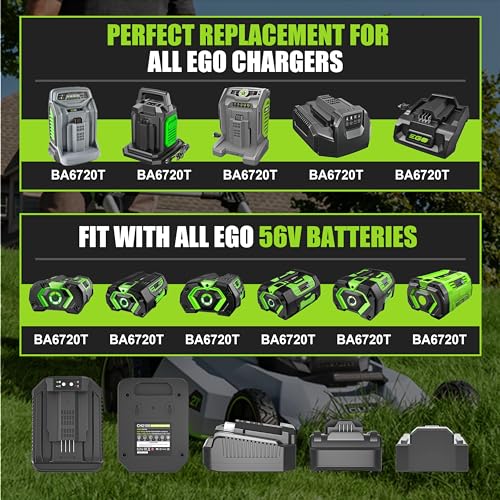?Rapid!? DMMNS Upgraded 56V Rapid Charger Replacement for EGO Battery Charger CH2100 CH3200 CH5500,Compatible with EGO 56 Volt Battery BA2800 BA1400 BA5635 BA4200