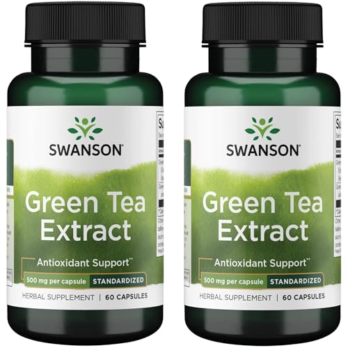 Swanson Green Tea Extract 500 Milligrams 60 Capsules (2 Pack)