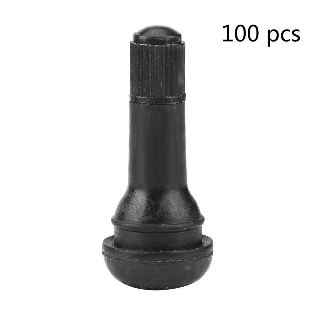KIMISS 100 pezzi Stelo valvola della gomma, Car Moto Sostituzione universale Snap in valvola della gomma del pneumatico Stelo TR412, TR413, TR414(TR412