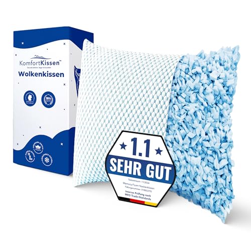 MKS Kopfkissen 80x80 – Ergonomisches Wolkenkissen für Entspannung –...