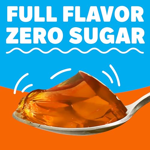 Image of Jell-O Sugar Free Orange Gelatin Dessert Mix, Fat Free Low Calorie Dessert, 0.30 oz (8.5 g) (Pack of 5)
