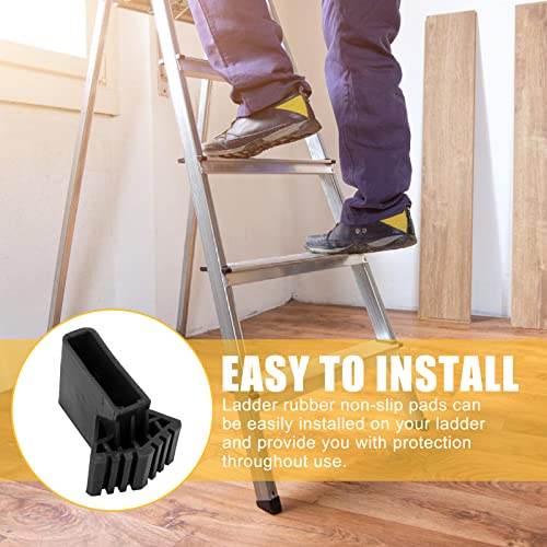 Leiterfüße: 4 Stück Leiterfüße Ersatz Leiterkappen Leiterfüße Schutzkappen Leiterfußabdeckung Leiter Schutzpolster Stabilisator für Teleskopleitern, Technische Leitern, Fischgrätleitern, 6.3x 1.7cm