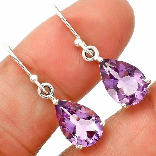 Natural Multi Stone Pear Shape 925 Silver Earrings DGE1085 E-10213