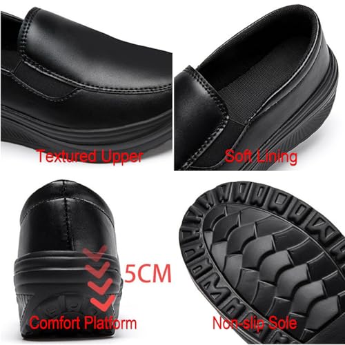 Mocasines ergonómicos de cuero con soporte de arco para mujer 4