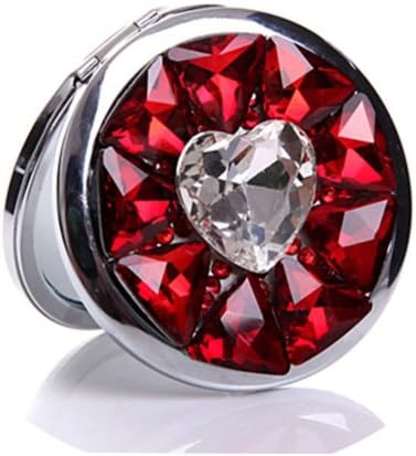 Shiny Diamond Heart Compact Cosmetic Makeup Pocket Beauty Pocket Mirror