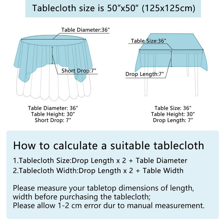 Image of B-COOL Royal Blue Sequin Tablecloth Glitter Table Fabric 50x50 Inches Table Linen for Rectangle Blue Party Decorations Independence Day Decor