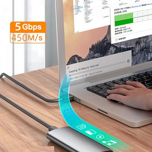Caja externa para 2 SSD M.2 NGFF a USB 3.1 Gen 2 miniatura 4