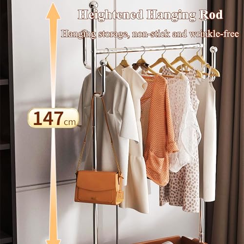 Portant à vêtements en métal robuste pour maximiser les petits espaces - 3