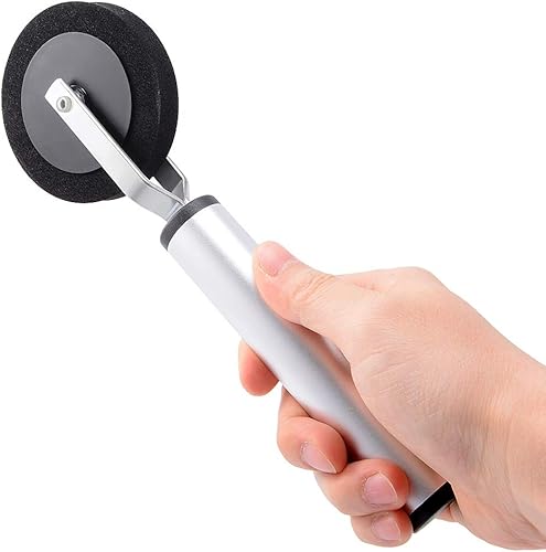 Miniatura 5 de NEWISHTOOL Herramienta de aplicación de vinilo de rodillo de esponja fina, rueda individual de 0.472 in de ancho con mango de aluminio, herramienta
